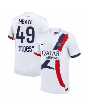 Billige Fotballdrakt Paris Saint-Germain Ibrahim Mbaye #49 Replika Bortedrakt 2025-26 Kortermet Billige Fotballdrakt Paris Saint-Germain Ibrahim Mbaye #49 Replika Bortedrakt 2025-26 Kortermet